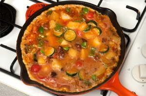 frittata cooking